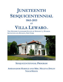 Juneteenth Sesquicentennial Villa Lewarotm