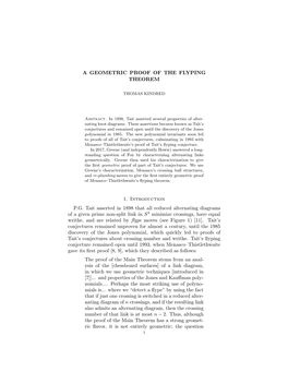 A Geometric Proof of the Flyping Theorem