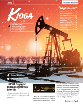 KIOGA Engaged During Legislative Interim What's Inside?