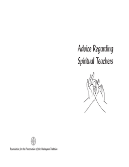 Advice Regarding Spiritual Teachers