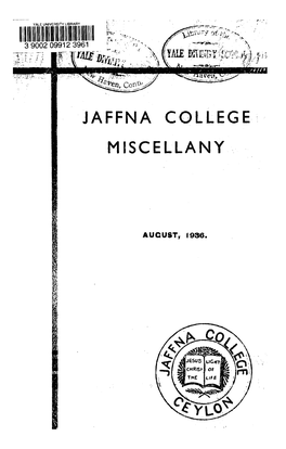 Jaffna College Miscellany