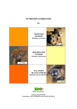 Nutrition Guidelines Eulemur Sp