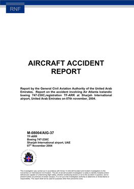 Aircraft Accident Report