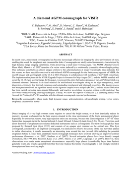 A Diamond AGPM Coronagraph for VISIR