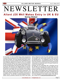 Allard J2X Mkii Makes Entry in UK & EU