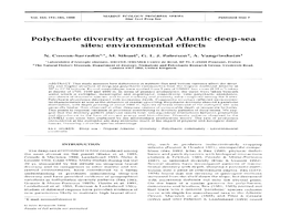 Polychaete Diversity at Tropical Atlantic Deep-Sea Sites: Environmental Effects