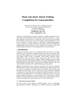 Much Ado About Almost Nothing: Compilation for Nanocontrollers