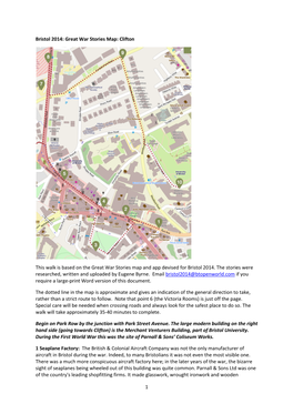 Great War Stories Map: Clifton This Walk Is Based On