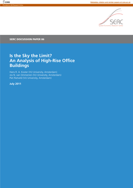 Is the Sky the Limit? an Analysis of High-Rise Office Buildings