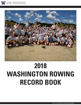 2018 Washington Rowing Record Book