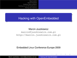 Hacking with Openembedded