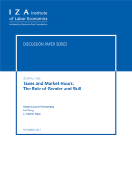 Taxes and Market Hours: the Role of Gender and Skill