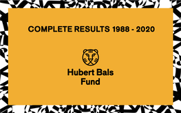 Complete Results 1988 - 2020 Complete Results 1988 - 20192020