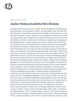Junior-Helena Kvaletta Före Simone