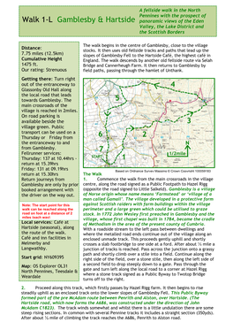 Walk 1-L Gamblesby & Hartside