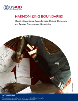 HARMONIZING BOUNDARIES Effective Negotiation Procedures to Delimit, Demarcate