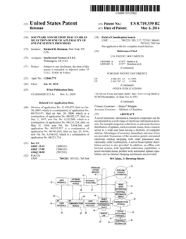 (12) United States Patent (10) Patent No.: US 8,719,339 B2 Reisman (45) Date of Patent: May 6, 2014