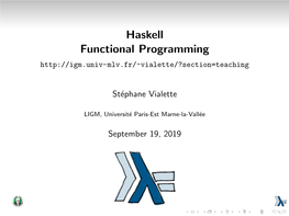 1=Haskell =1=Functional Programming