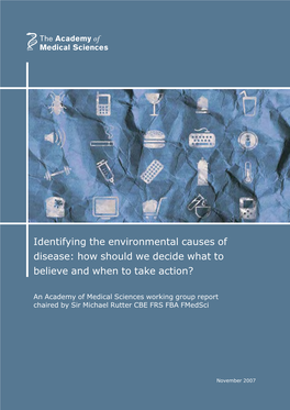 Identifying the Environmental Causes of Disease: How Should We Decide What to Believe and When to Take Action?