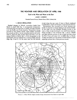 The Weather and Circulation of April 1968