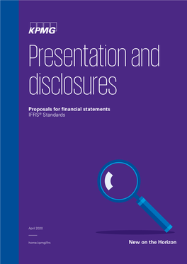 Presentation and Disclosures