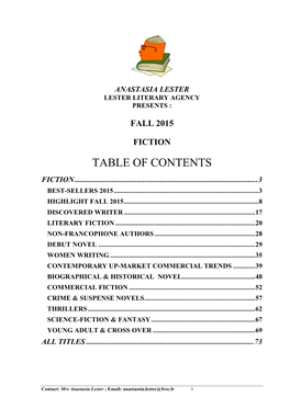 Table of Contents