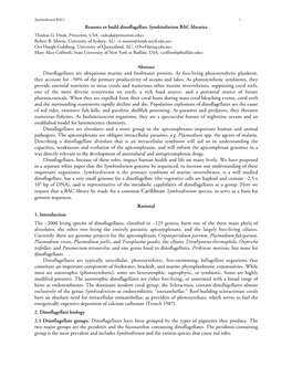 Reasons to Build Dinoflagellate Symbiodinium BAC Libraries Thomas G