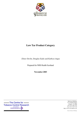 Low Tar Product Category