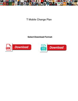 T Mobile Change Plan