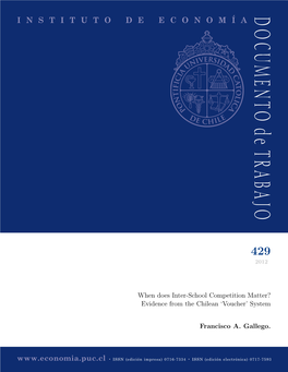 When Does Inter-School Competition Matter? Evidence from the Chilean ‘Voucher’ System