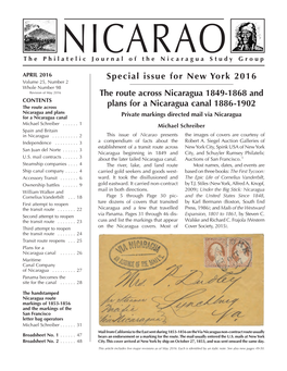 The Route Across Nicaragua 1849-1868