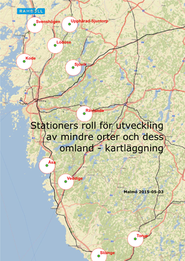 Stationers Roll För Utveckling Av Mindre Orter Och Dess Omland - Kartläggning