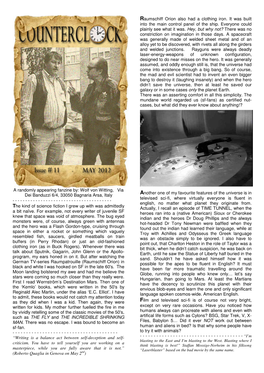 A Randomly Appearing Fanzine By: Wolf Von Witting, Via Dei Banduzzi 6/4, 33050 Bagnaria Arsa, Italy