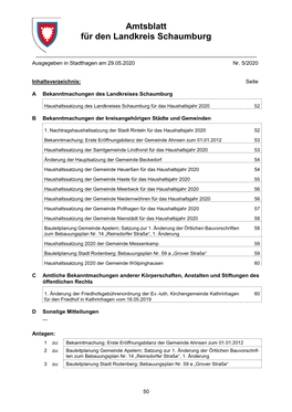 Amtsblatt 2020 Nr. 5