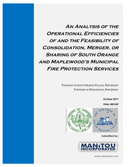 South Orange Maplewood Final Report Manitou 2017