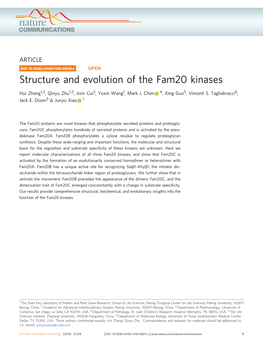 Structure and Evolution of the Fam20 Kinases