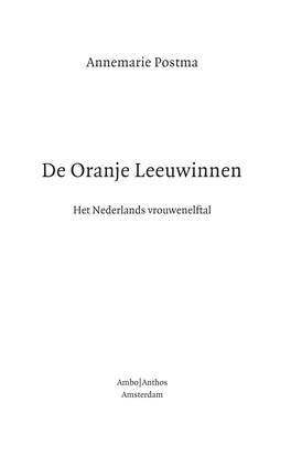 De Oranje Leeuwinnen