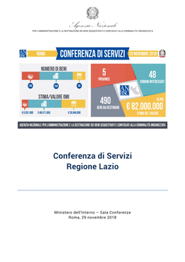 Agenzia Nazionale PER L’AMMINISTRAZIONE E LA DESTINAZIONE DEI BENI SEQUESTRATI E CONFISCATI ALLA CRIMINALITA’ ORGANIZZATA