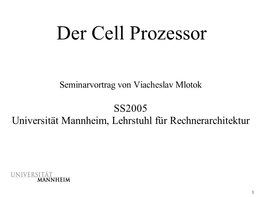 Der Cell Prozessor