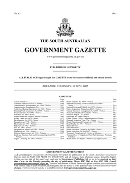 Government Gazette