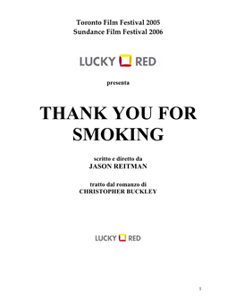 Thank You for Smoking