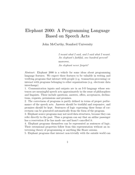 Elephant 2000: a Programming Language Based on Speech Acts