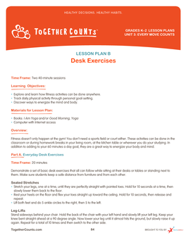 Desk Exercises