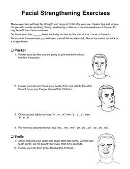 Facial Strengthening Exercises