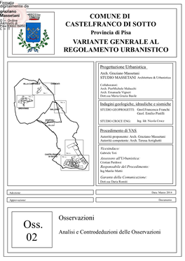 Tav.Oss.02 Analisi E Controdeduzioni Osservazioni