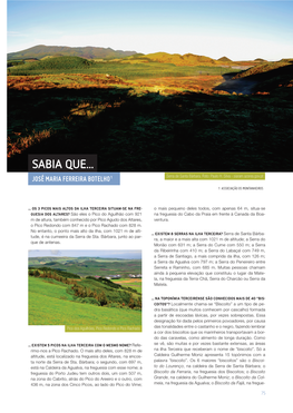 SABIA QUE... JOSÉ MARIA FERREIRA BOTELHO1 Serra De Santa Bárbara