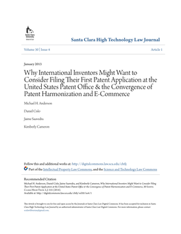 Why International Inventors Might Want to Consider Filing Their First Patent Application at the United States Patent Office &