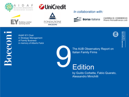 The AUB Observatory Report on Italian Family Firms