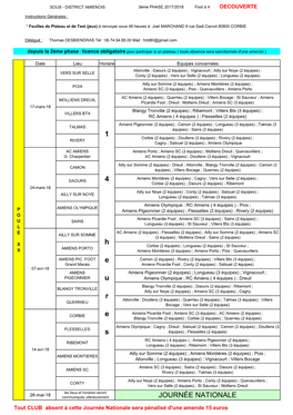 3Ème Phase Calendrier Foot À 4 Découverte Secteur Amiénois