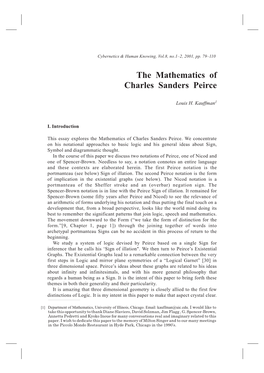 The Mathematics of Charles Sanders Peirce